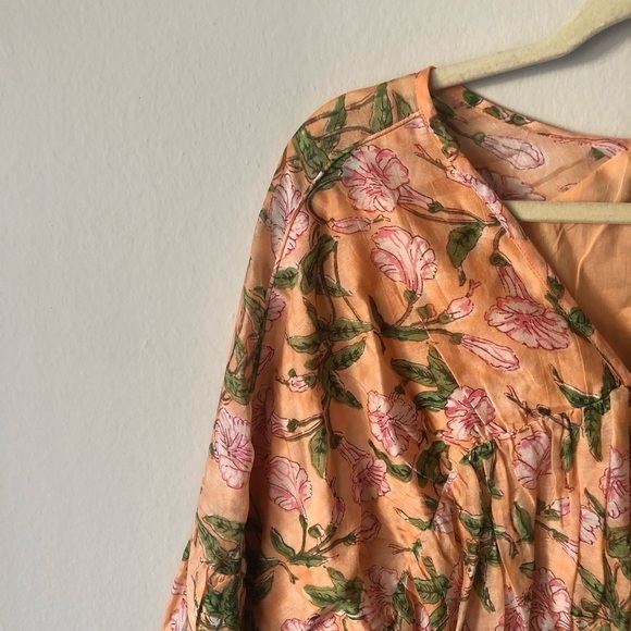 Cleobella Boho Floral Balloon Sleeve Blouse S - Picture 4 of 10